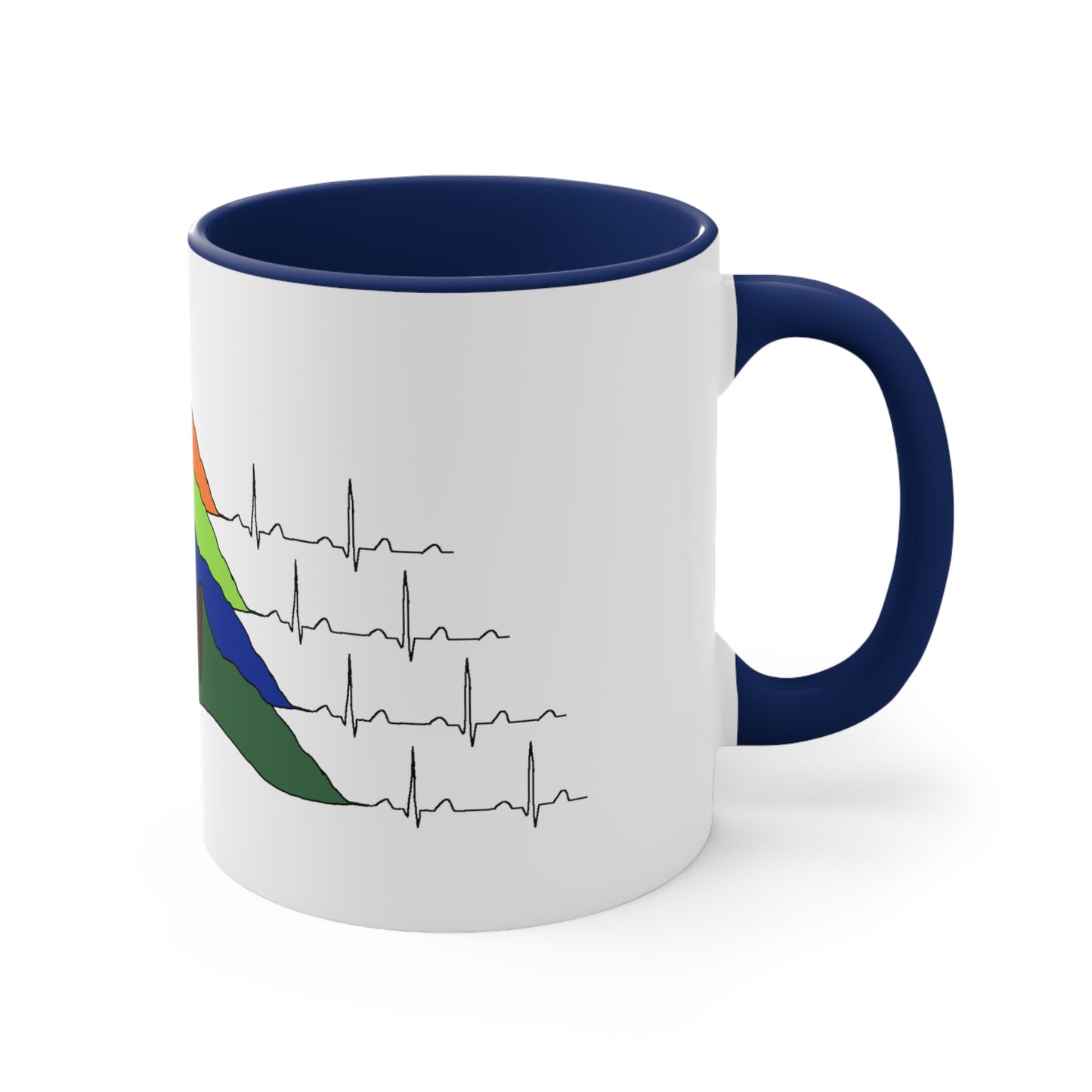 Rainbow Love Mountains - Accent Coffee Mug, 11oz