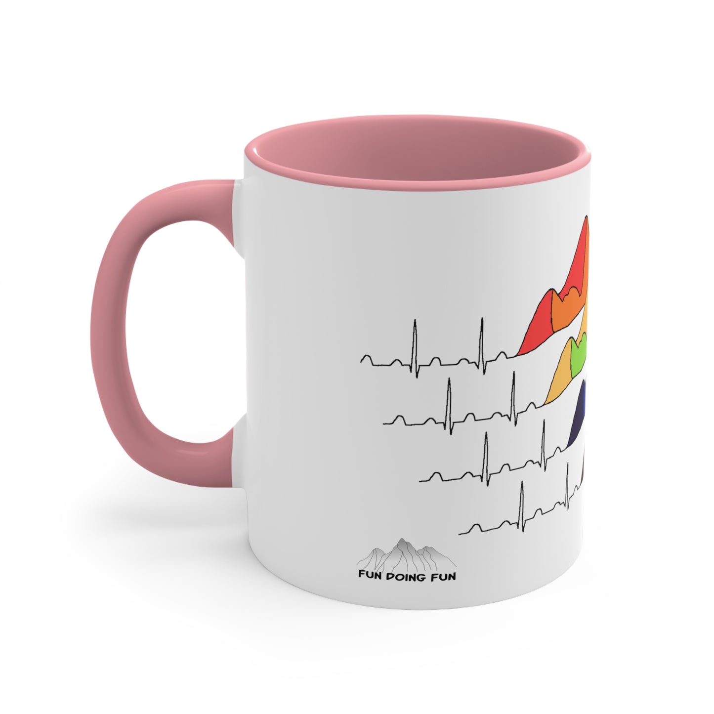 Rainbow Love Mountains - Accent Coffee Mug, 11oz