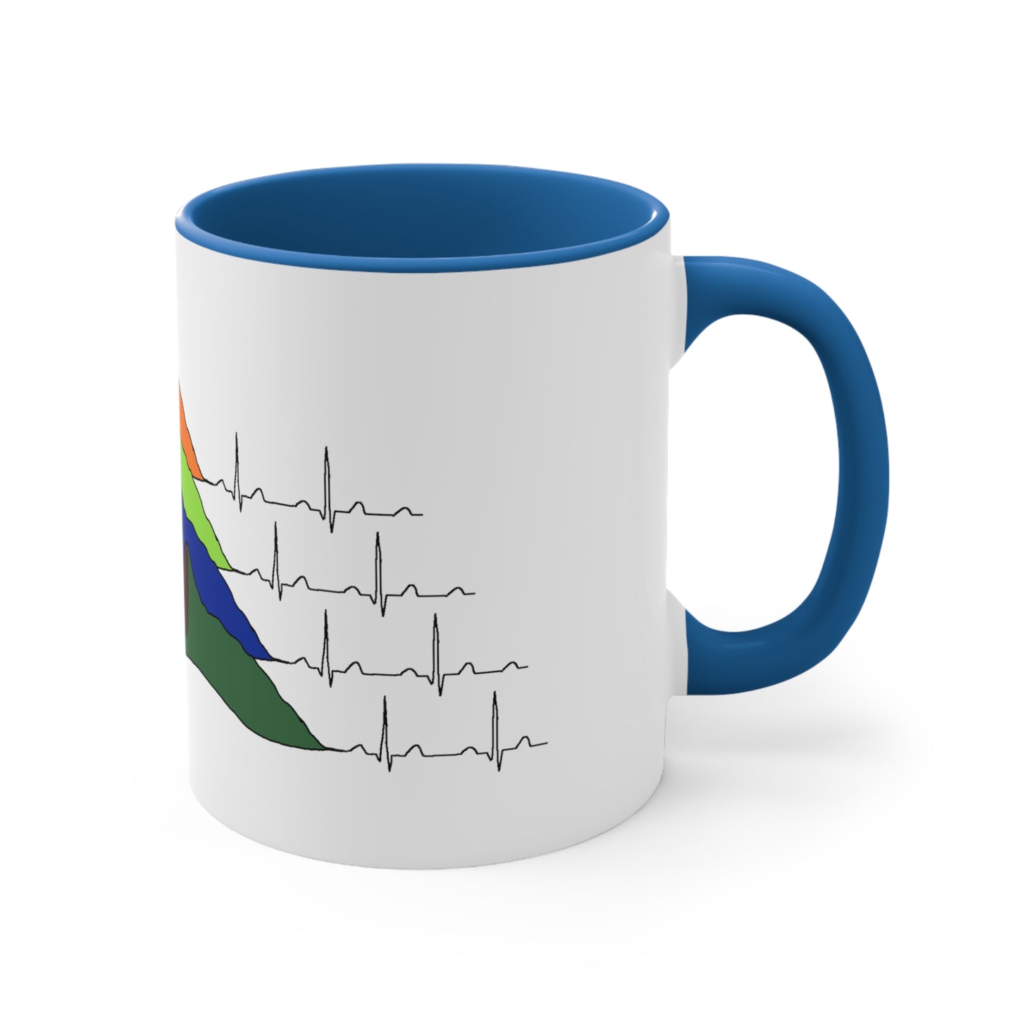 Rainbow Love Mountains - Accent Coffee Mug, 11oz