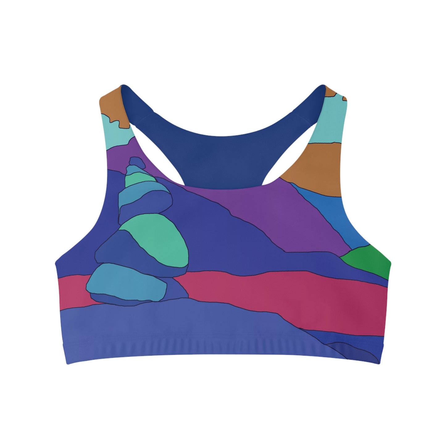 Mountain Sunrise - Seamless Sports Bra