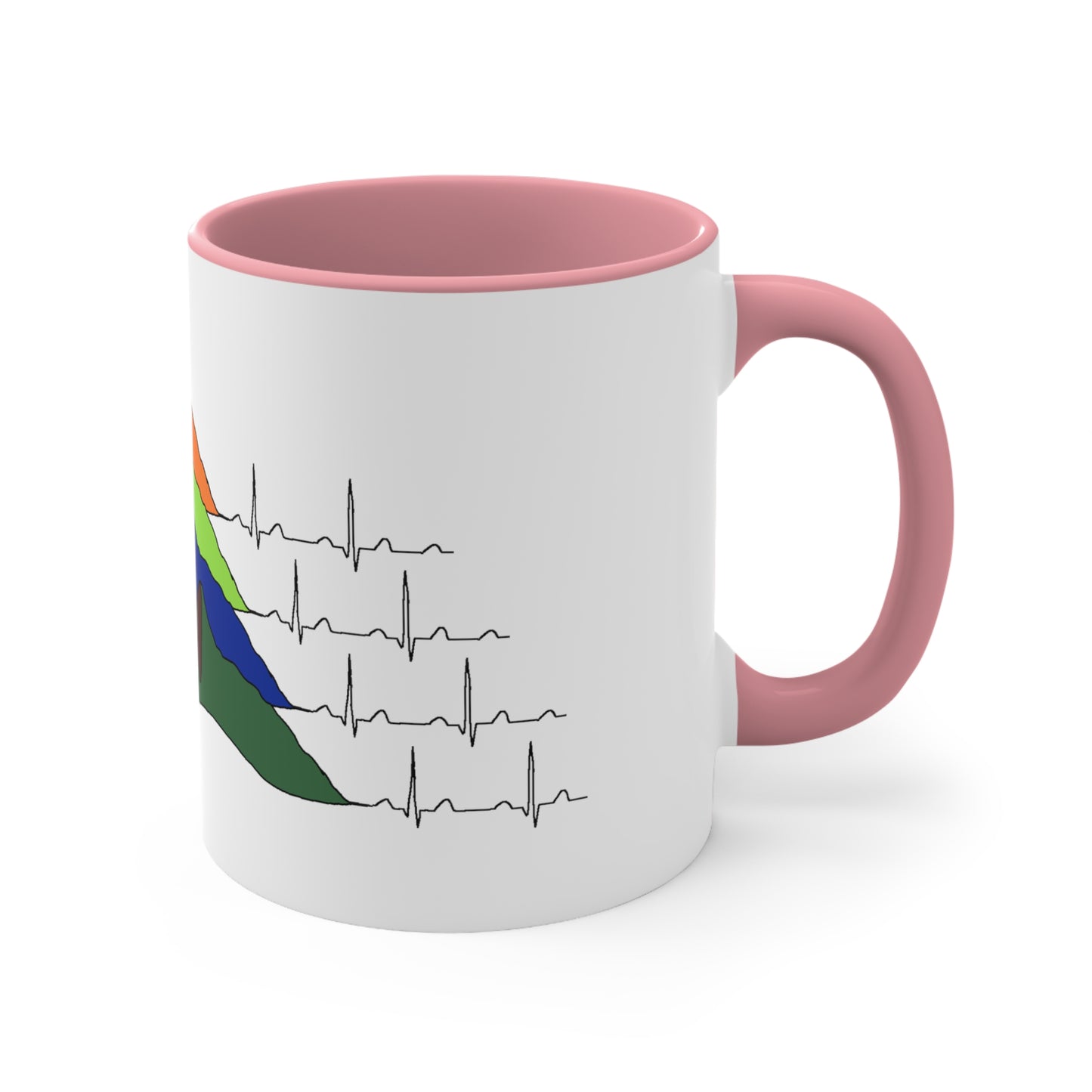 Rainbow Love Mountains - Accent Coffee Mug, 11oz