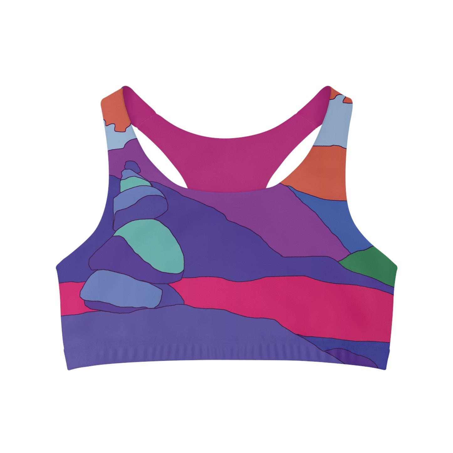 Mountain Sunrise - Seamless Sports Bra