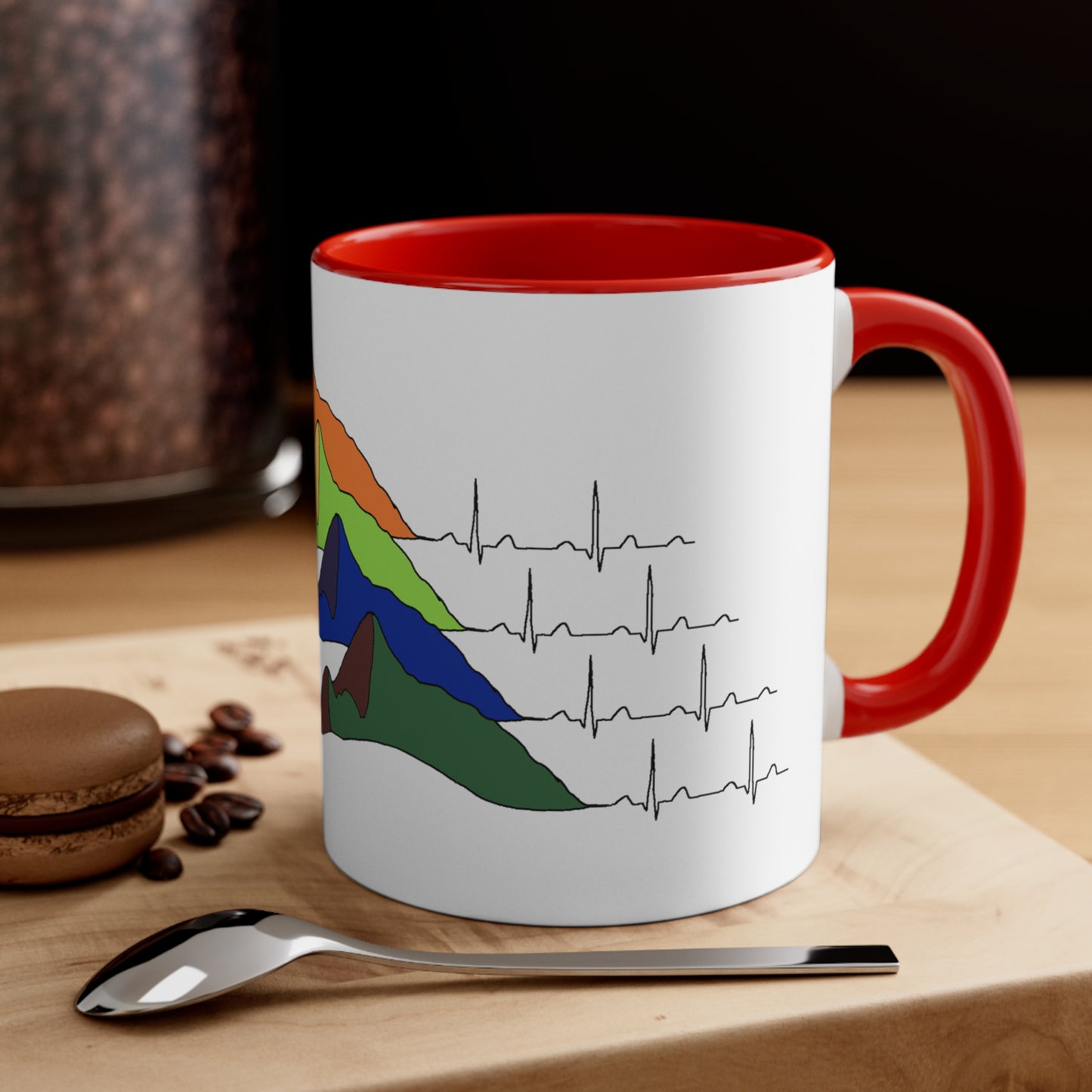 Rainbow Love Mountains - Accent Coffee Mug, 11oz