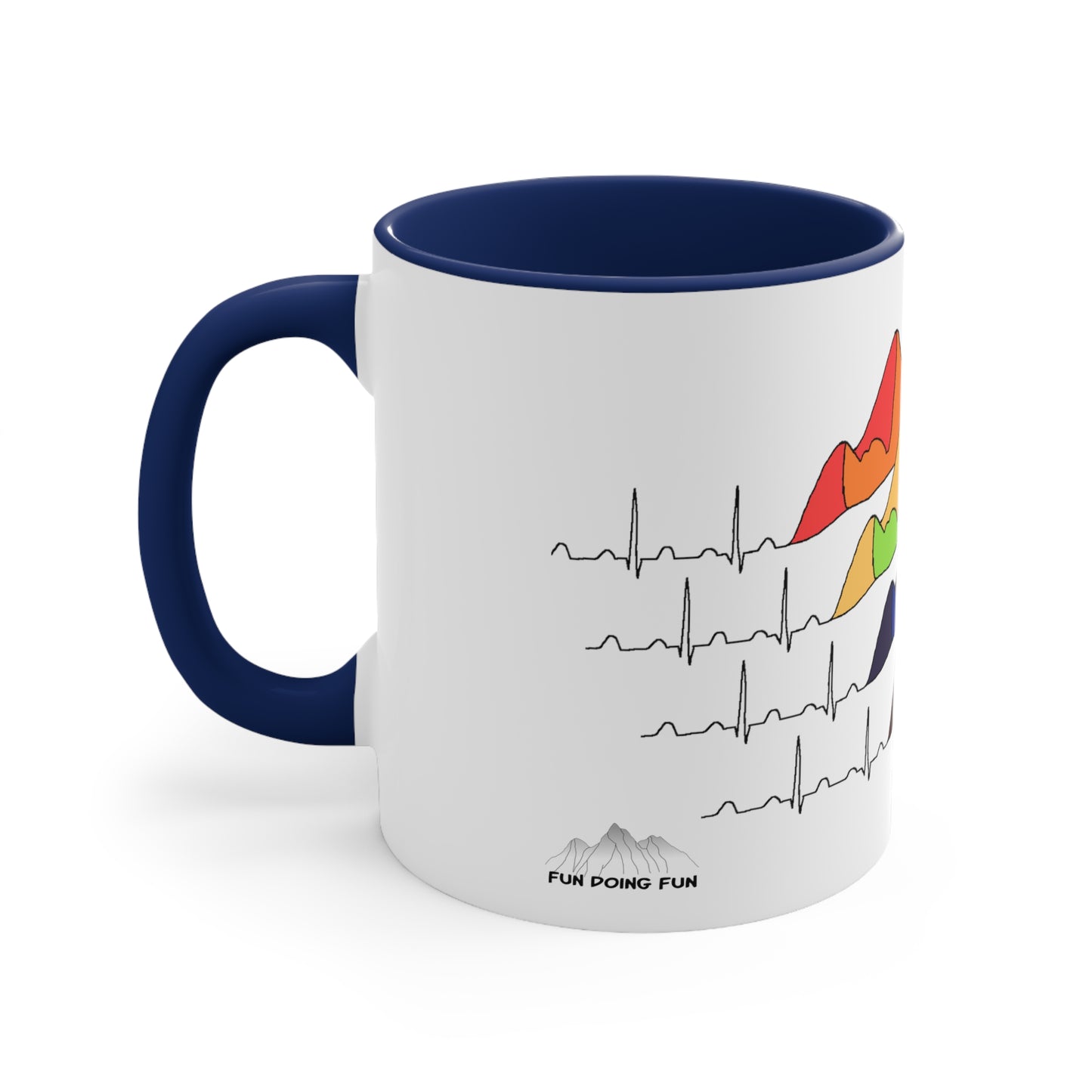 Rainbow Love Mountains - Accent Coffee Mug, 11oz