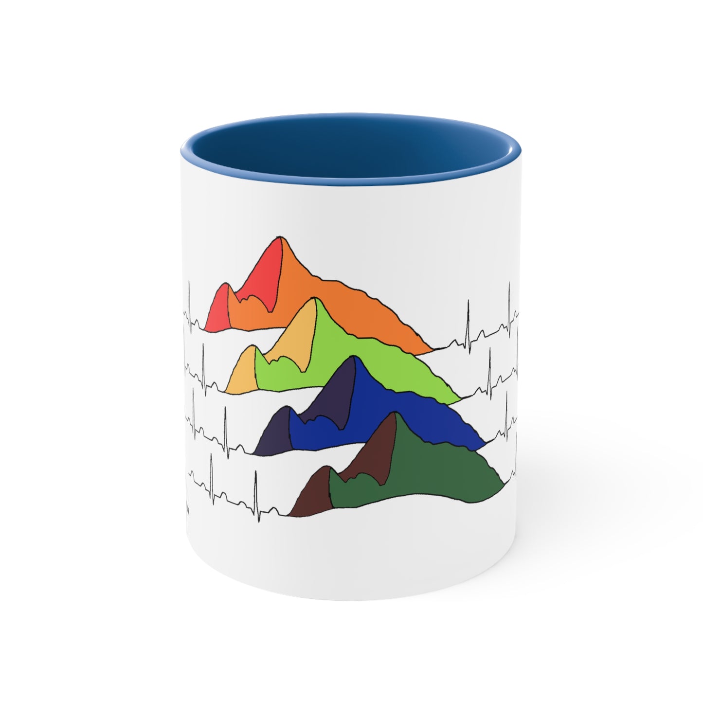 Rainbow Love Mountains - Accent Coffee Mug, 11oz