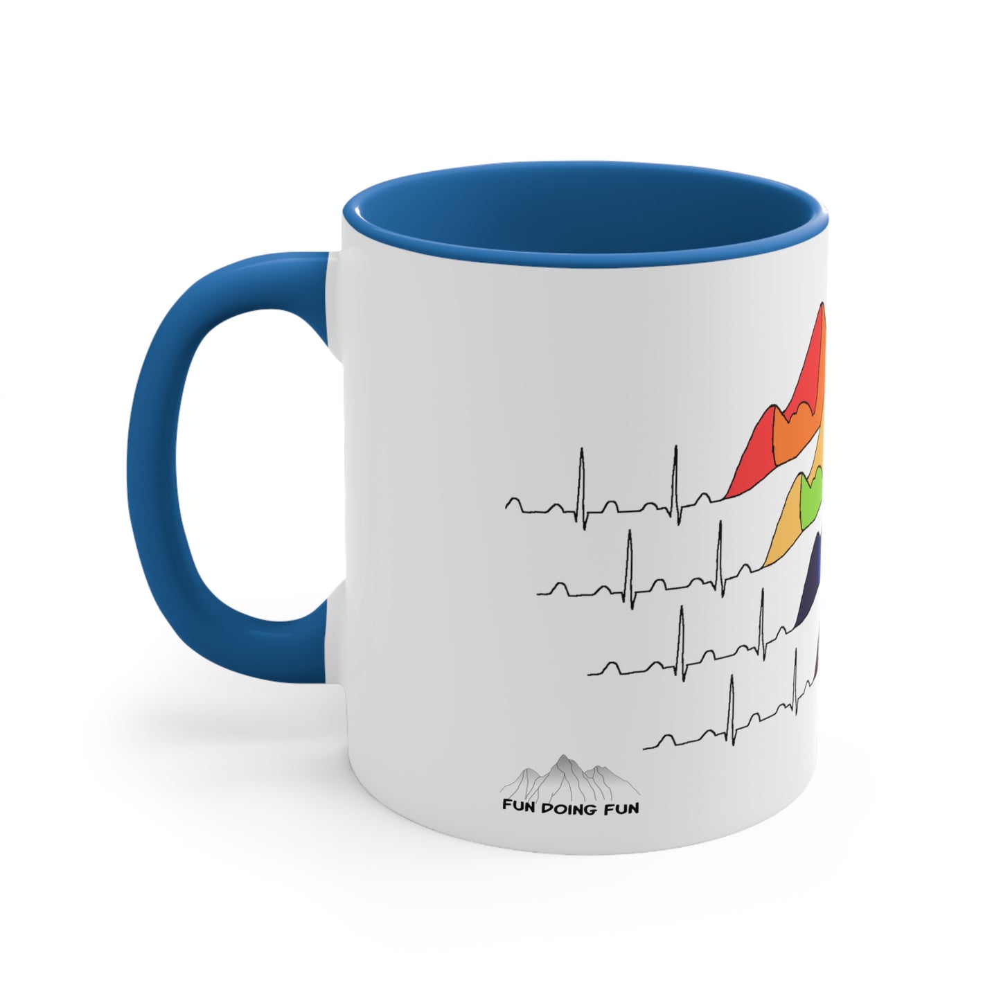 Rainbow Love Mountains - Accent Coffee Mug, 11oz