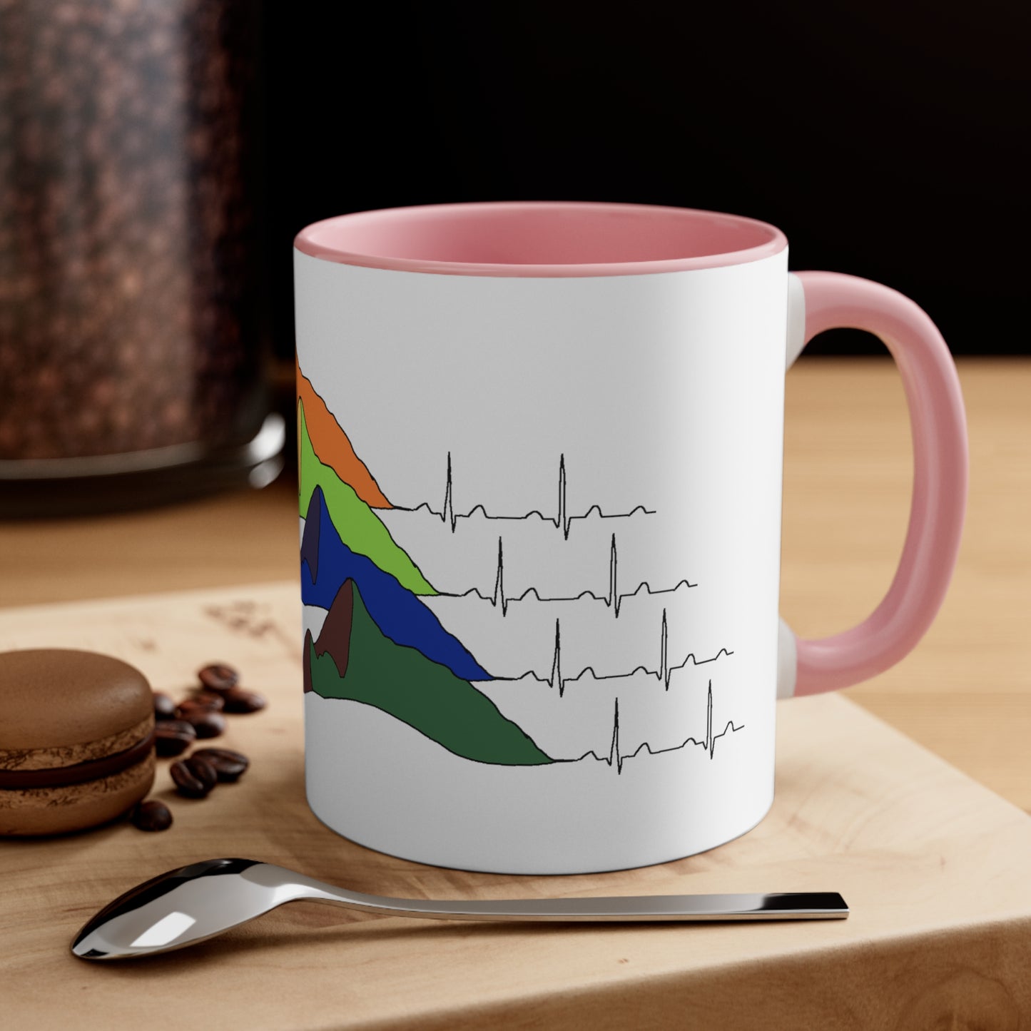 Rainbow Love Mountains - Accent Coffee Mug, 11oz